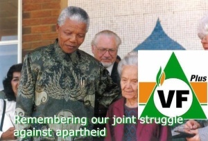 Mandela with the wife of Hendrik Verwoerd